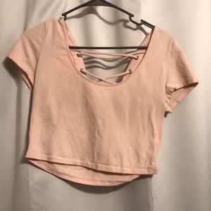 Forever 21 light pink crop top size large